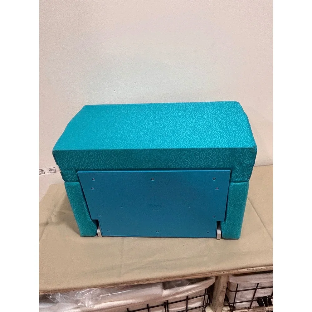 American Girl Doll Teal Blue Fold Out Sofa Bed Furniture Scroll Pattern CMC57